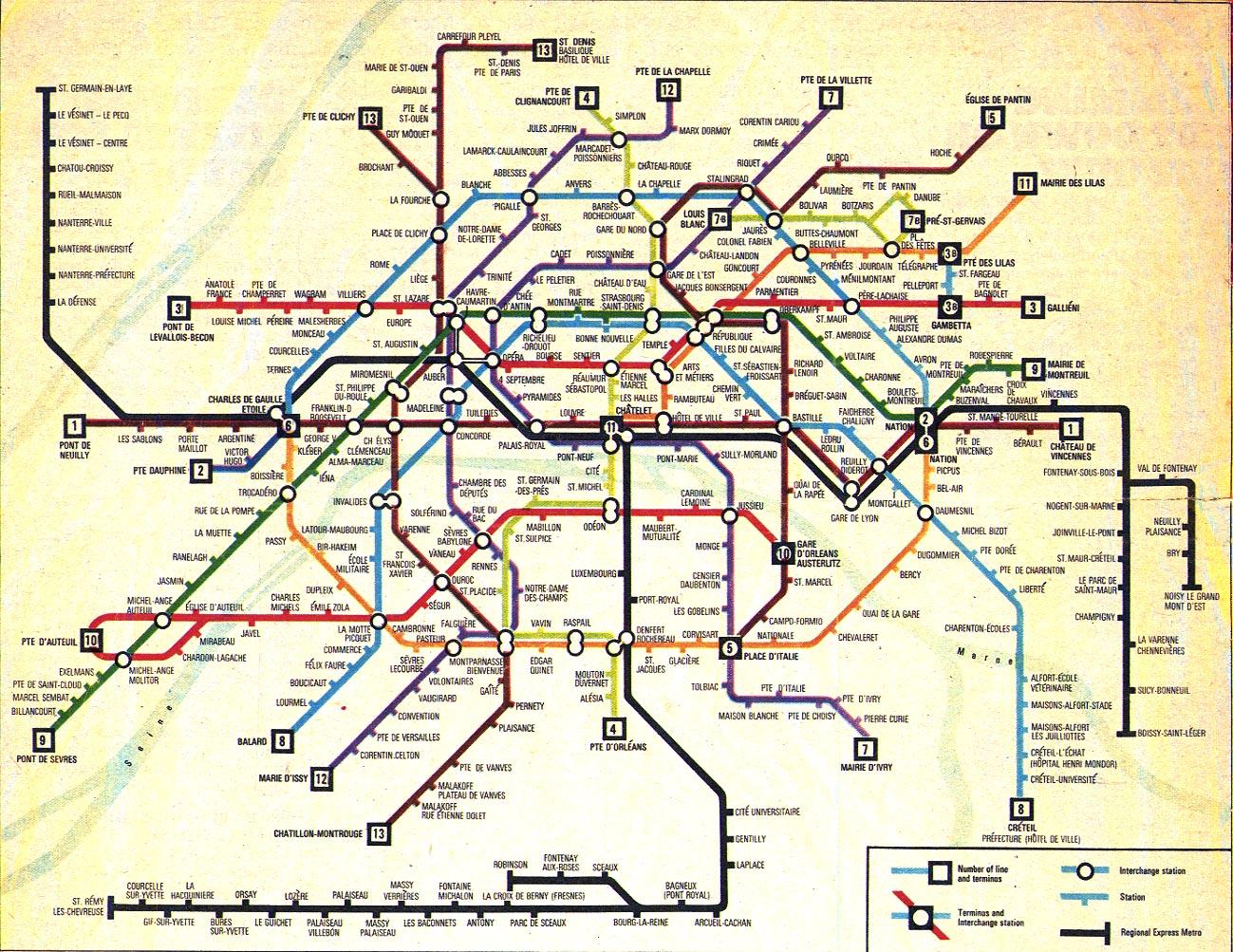 Paris jernbanestasjoner kart - Mao i Paris jernbanestasjoner (Île-de